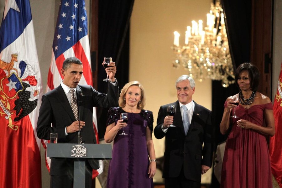 Cena de Estado en el Palacio de La Moneda durante la visita oficial del Presidente Barack Obama a Chile en 2011